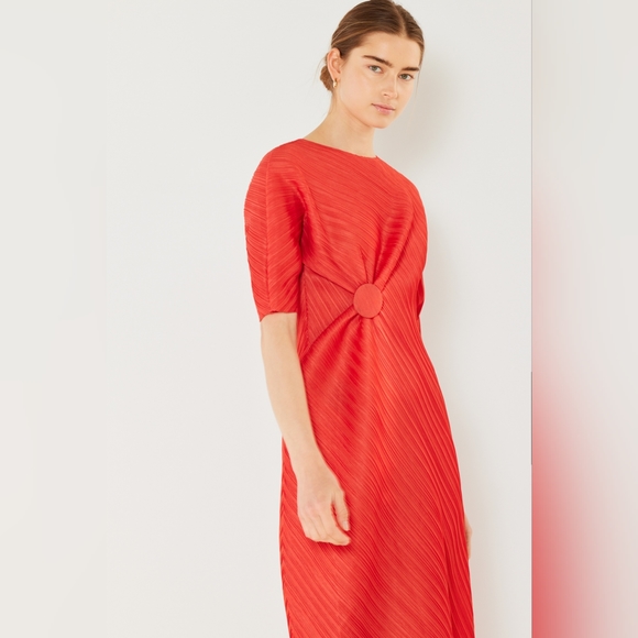 Marina West Swim Pleated Dolman Sleeve Dress - Picture 2 of 5